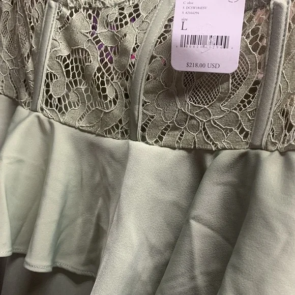 Free people Alysia corset gown green size large new with tags - Picture 7 of 10